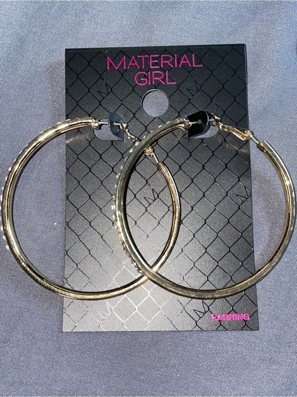 Material Girl Shiny Gold Hoop Earrings